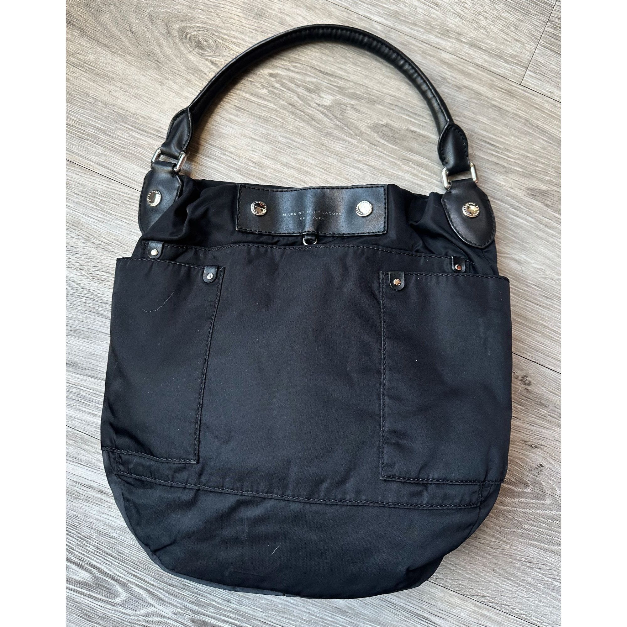 Marc by Marc Jacobs Marc by Marc Jacobs Black Nylon Tote with Leather Handle an Size ONE SIZE - 13 Thumbnail