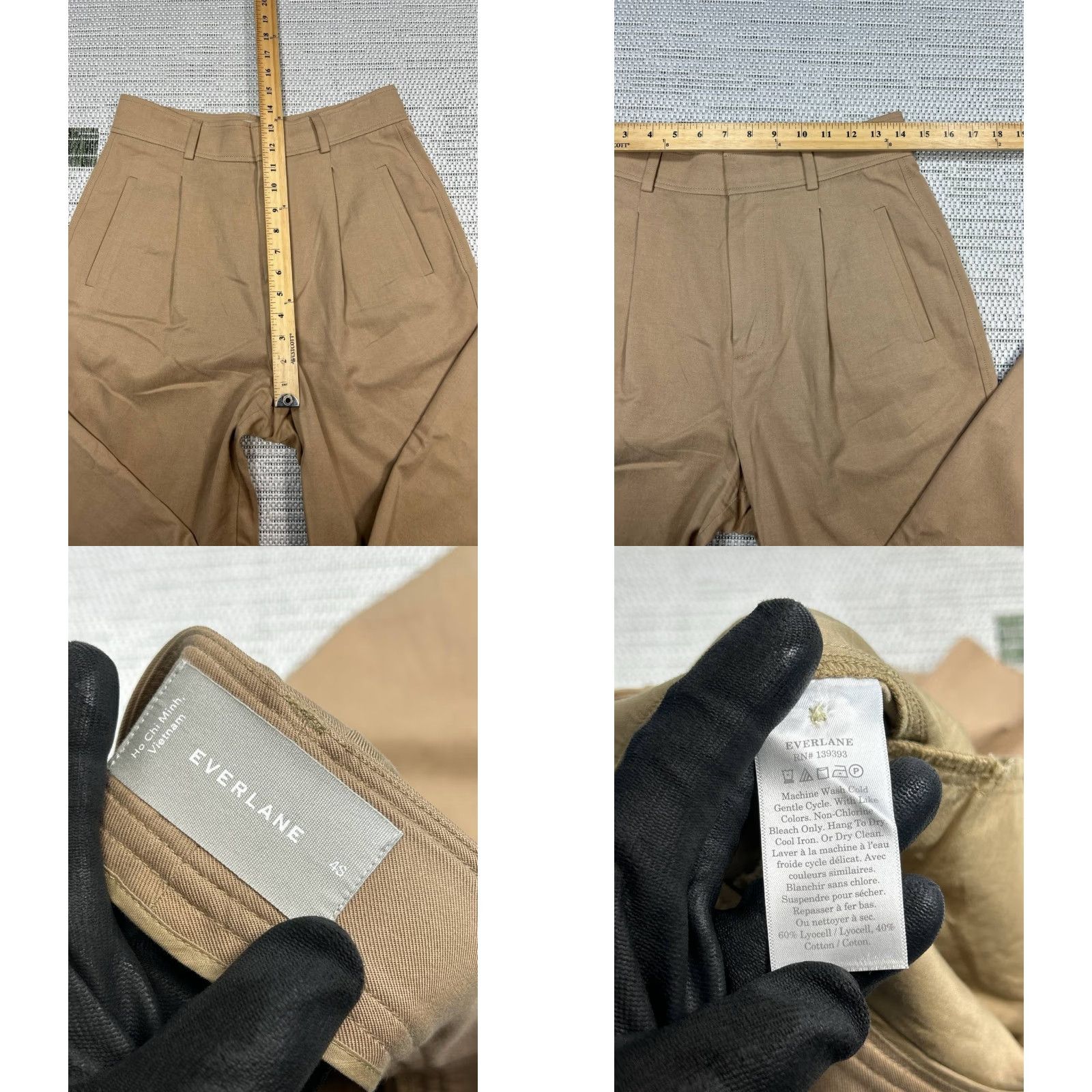 Everlane Everlane The Way High Drape Pants Womens 4 Beige Cotton High Rise Wide Leg Size 27" / US 4 / IT 40 - 8 Thumbnail