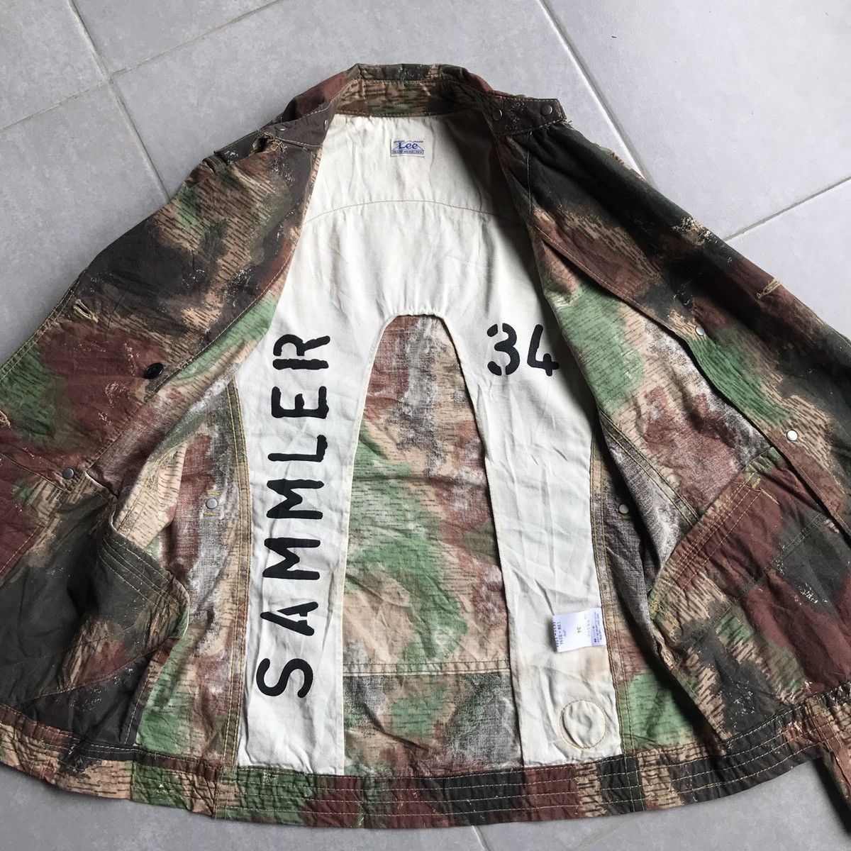 Lee × Vintage Vintage LEE SAMMLER double breasted camo jacket Size S / US 4 / IT 40 - 6 Thumbnail