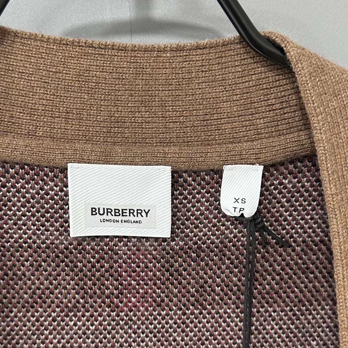 Burberry Burberry Brown Check Wool Cardigan Women's XS Size XS / US 0-2 / IT 36-38 - 6 Thumbnail