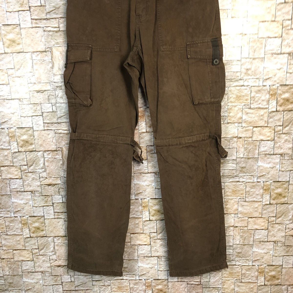 Japanese Brand O.N.G Jeans utility tactical Cargo Multipocket Pants #A355 Size US 31 - 3 Thumbnail