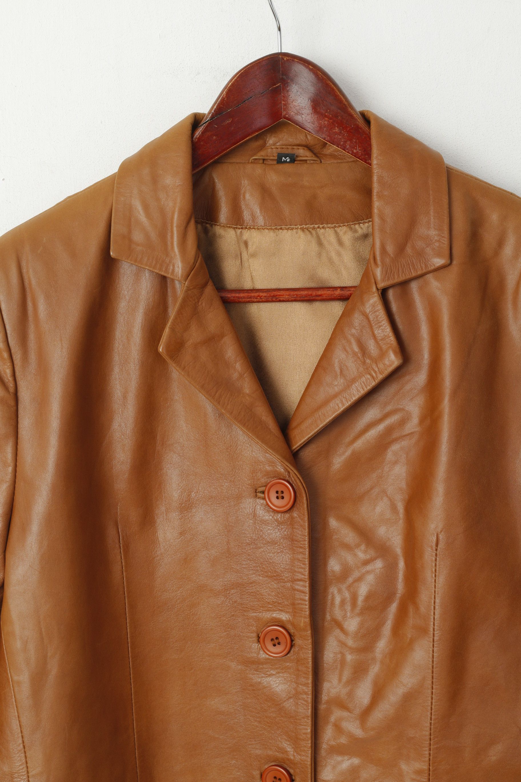 Vintage Vintage Women M Jacket Brown Leather Casual 5073 Size M / US 6-8 / IT 42-44 - 3 Thumbnail