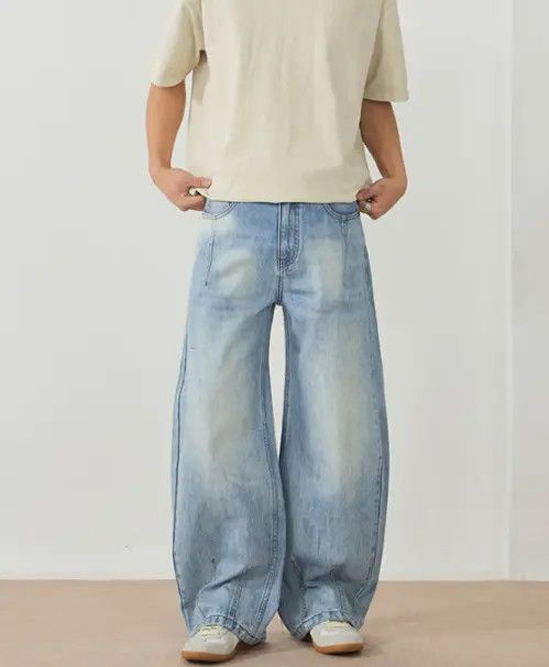 VIBE American high street straight flared baggy jeans Size US 32 / EU 48 - 6 Thumbnail
