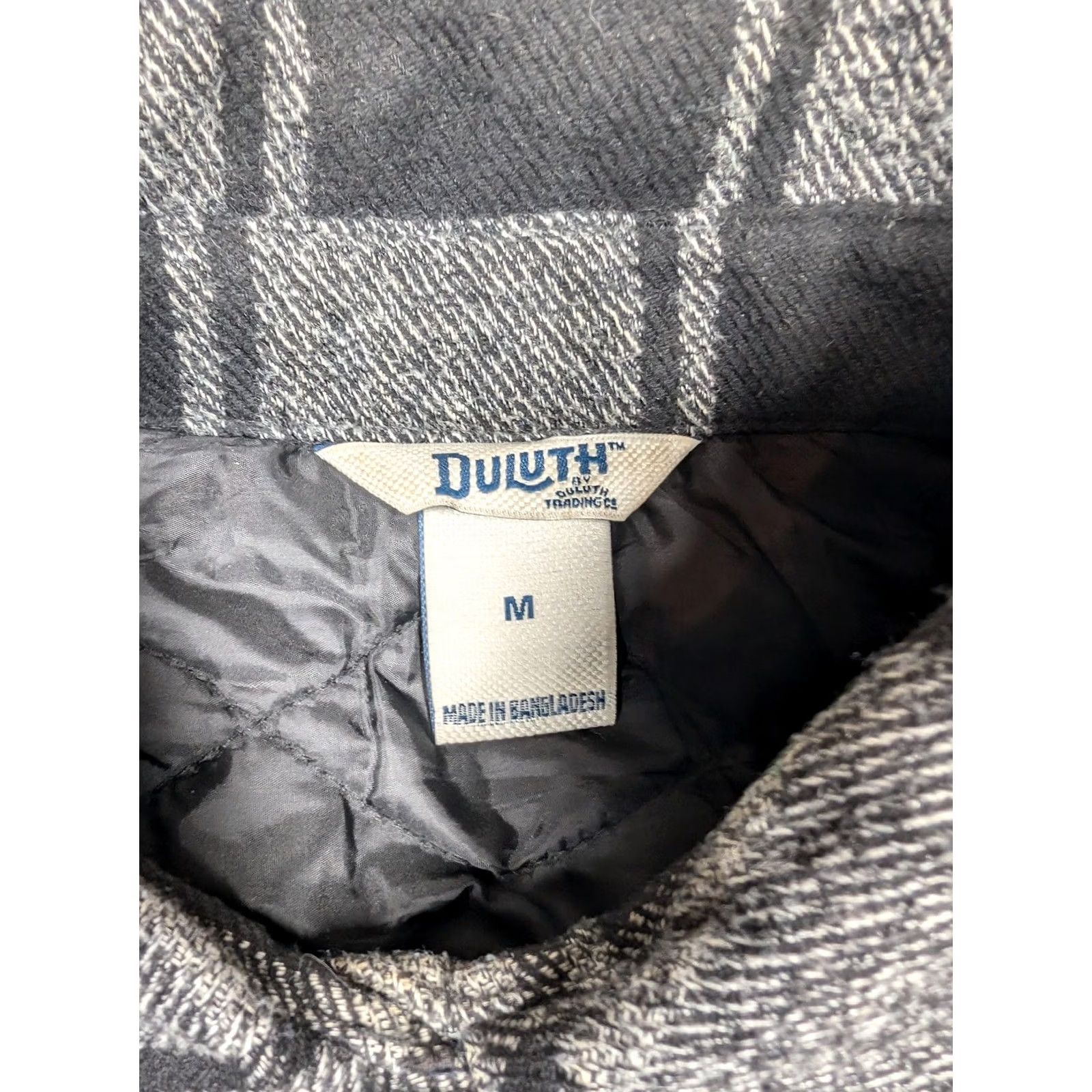 Duluth Trading Company Duluth Trading Co Jacket Mens Medium Gray Plaid Flannel Lined Quilted Shirt Coat SHACKET Snap Front Workwear Casual Mens Size US M / EU 48-50 / 2 - 7 Thumbnail