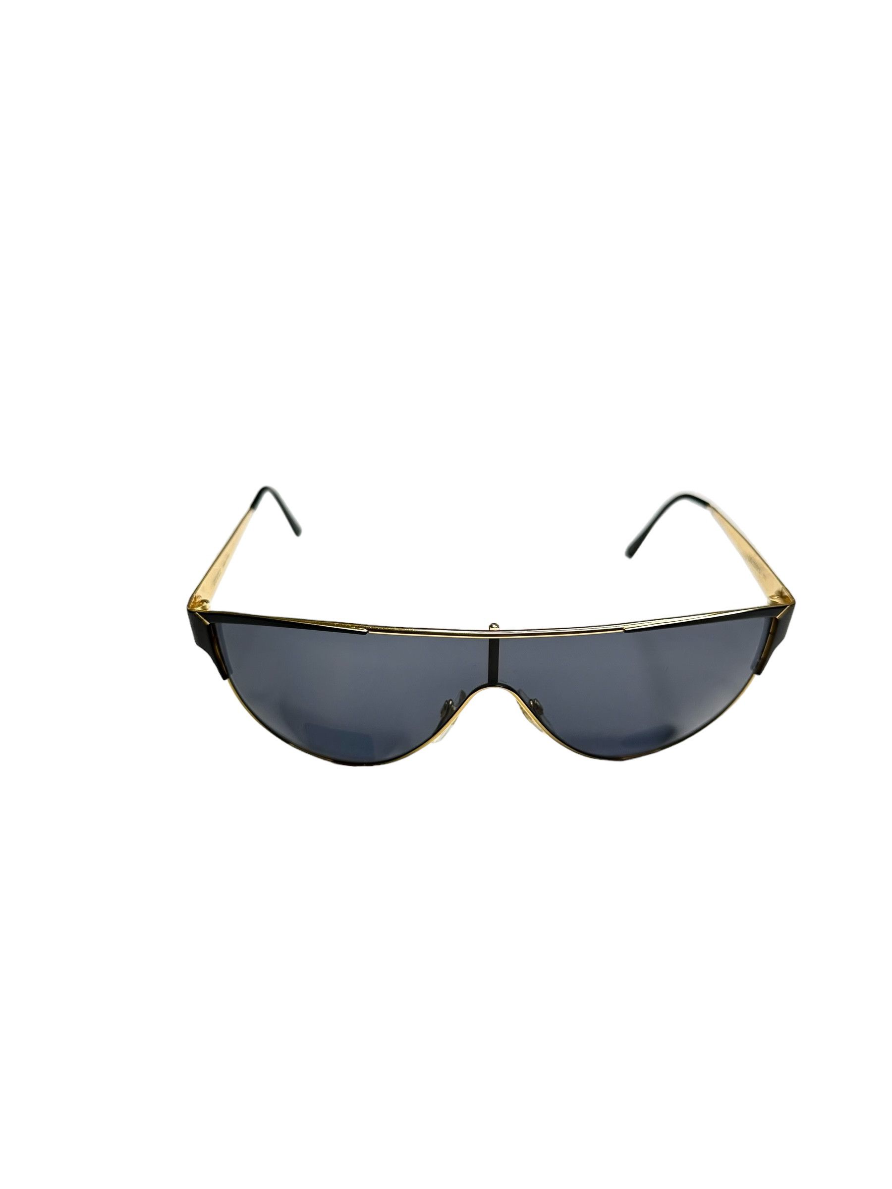 Gucci 1980’s Gucci Black Gold Monolense Rare Sunglasses Size ONE SIZE - 2 Thumbnail