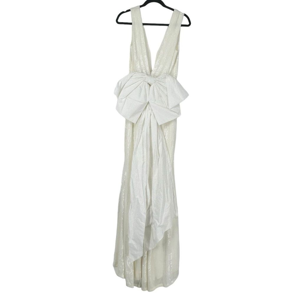 Other REBECCA VALLANCE DAVINA TAFFETA BOW GOWN IVORY MODERN BRIDE Size XS / US 0-2 / IT 36-38 - 9 Thumbnail