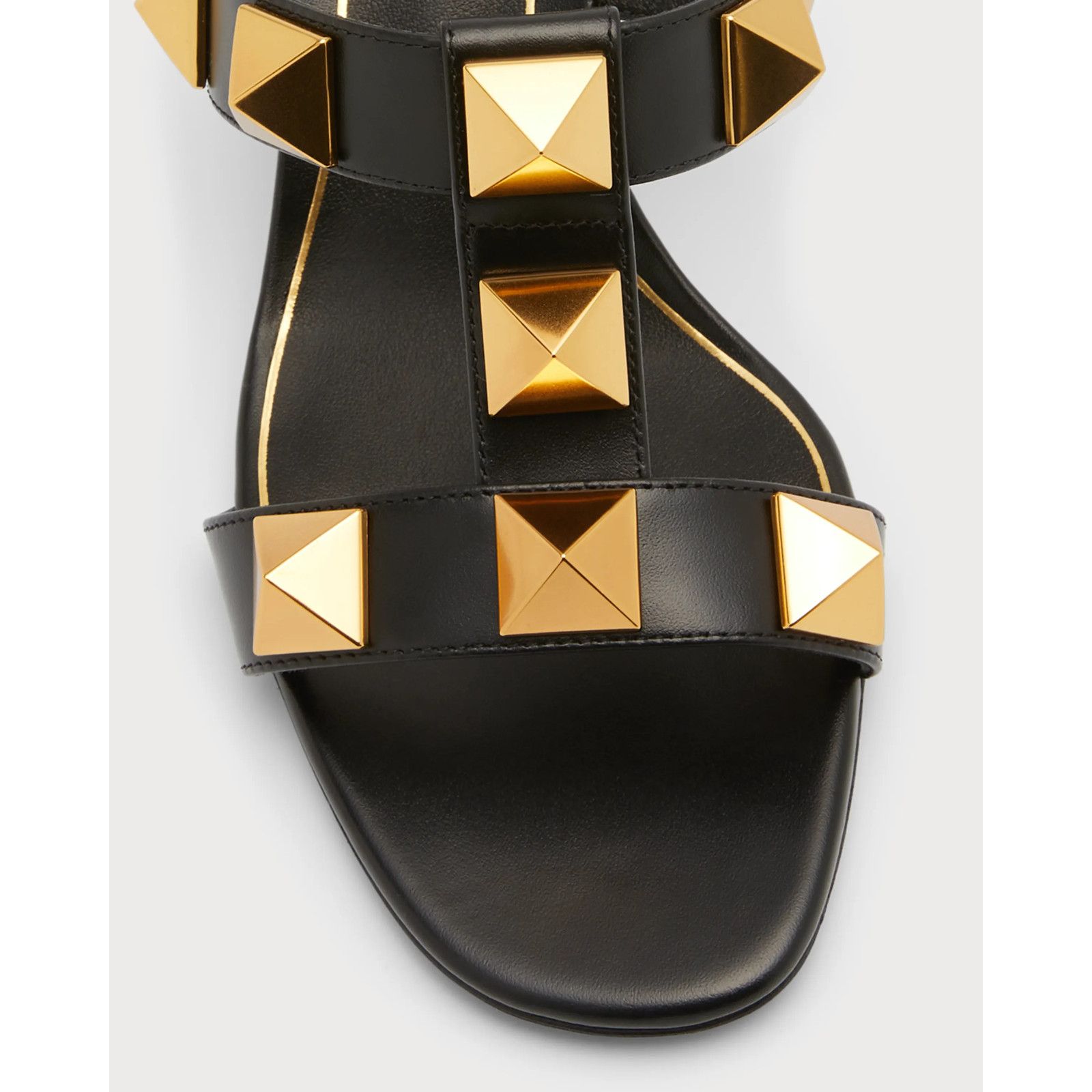 Valentino Rockstud Roman Stud City 60mm Slide Mule Sandal Block Heel Size US 7.5 / IT 37.5 - 10 Thumbnail