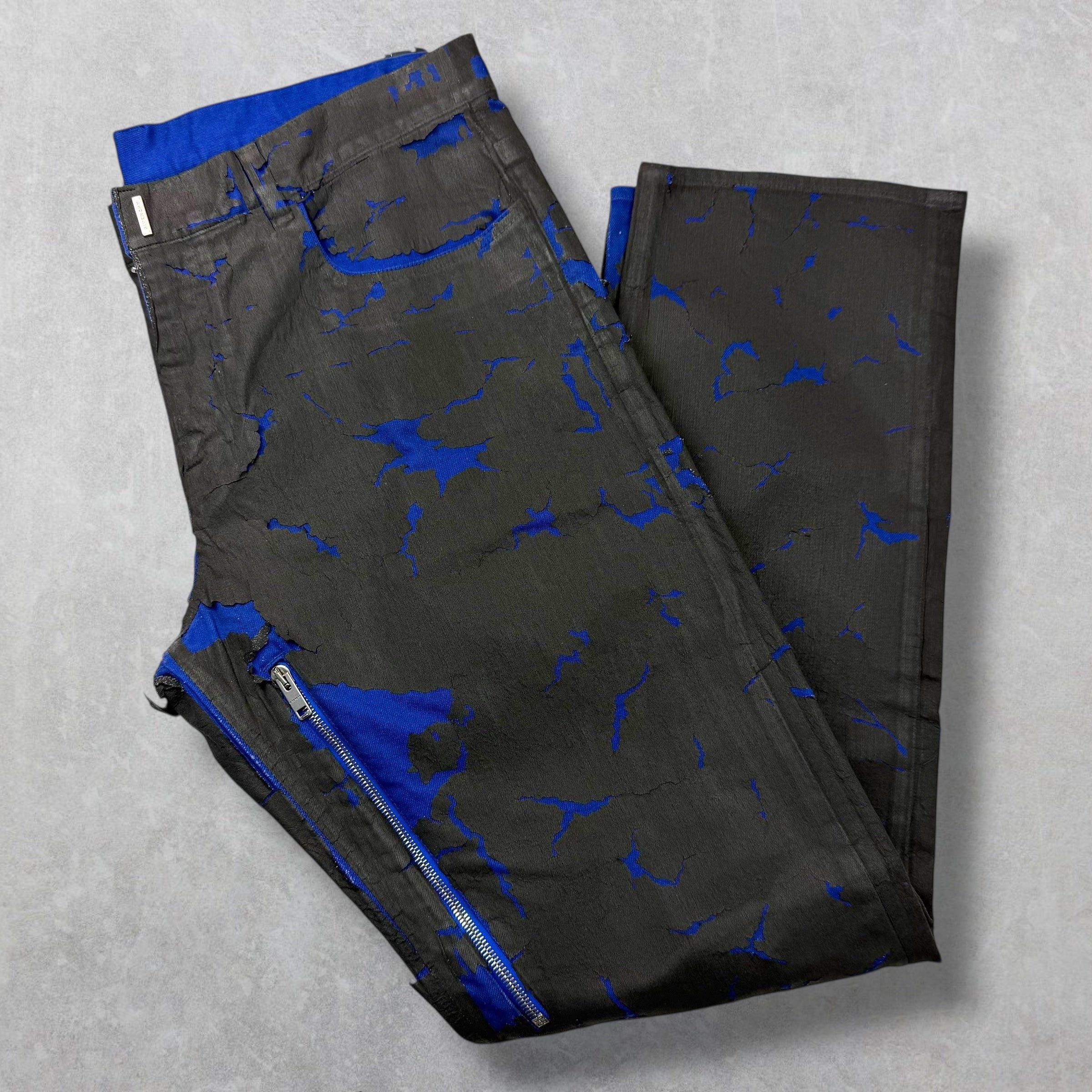 Givenchy A/W 2022 Givenchy Black Cracked Distressed Jeans 36 Size US 36 / EU 52 - 1 Thumbnail