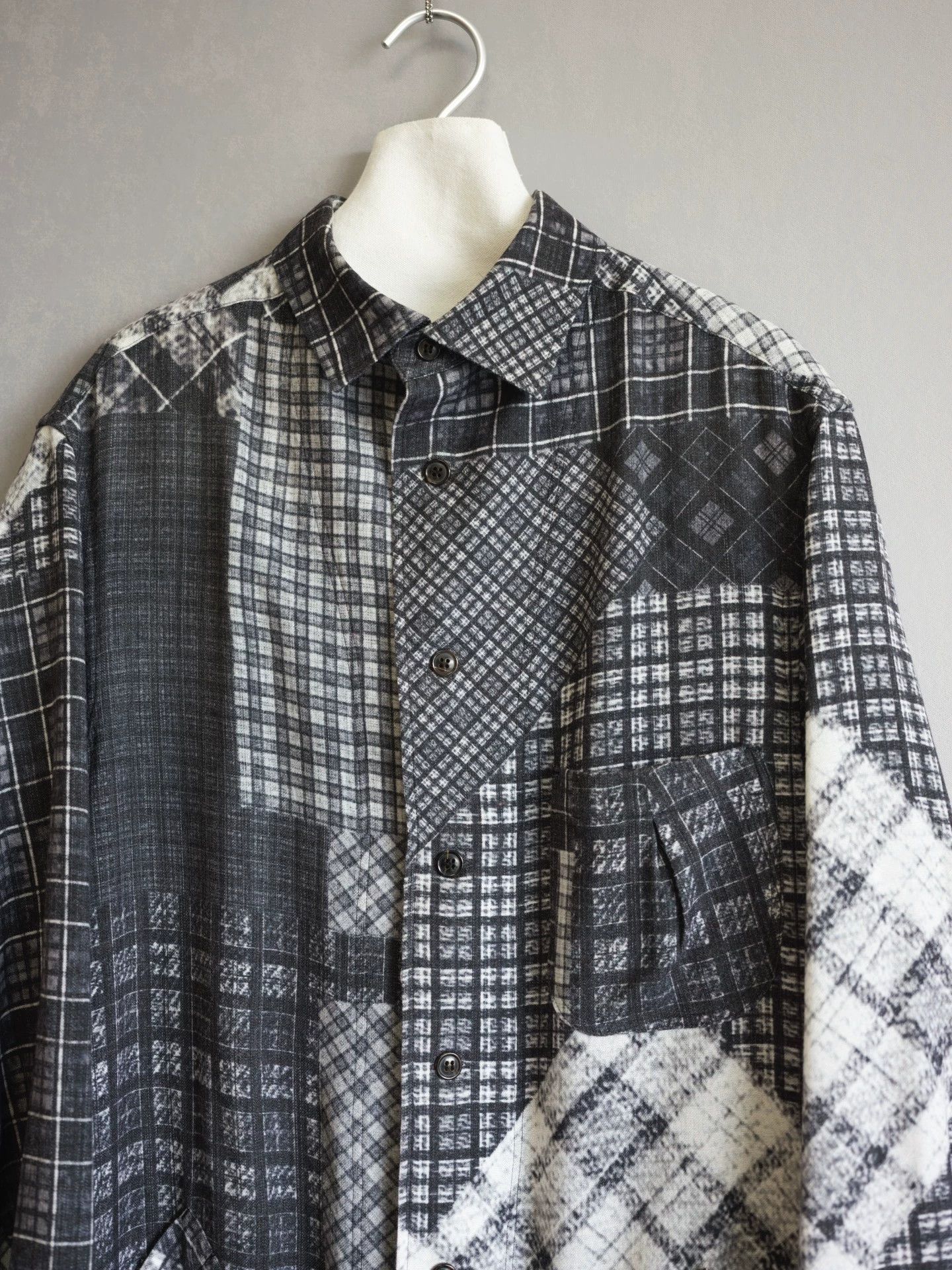 Yohji Yamamoto Yohji Yamamoto 16AW Hankyu Checked Long Shirt 1 Oversized Size US S / EU 44-46 / 1 - 4 Thumbnail