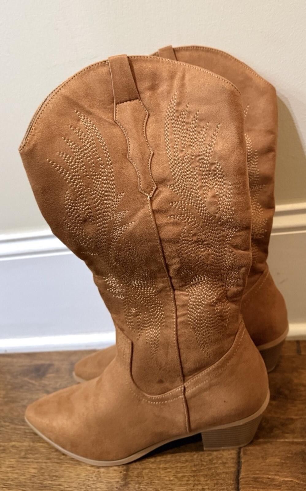 Ego Tripping EGO Eclipse Pointed Toe Mid Calf Western Cowboy Boots Size US 9 / IT 39 - 1 Thumbnail