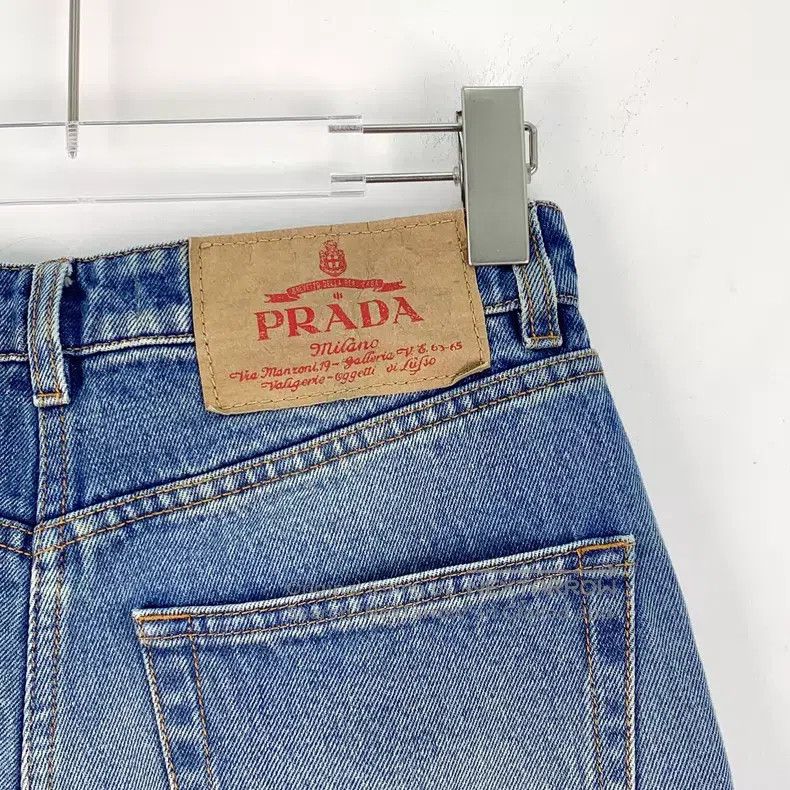 Prada Prada Blue triangle jeans Size 25" / US 0 / IT 36 - 5 Thumbnail