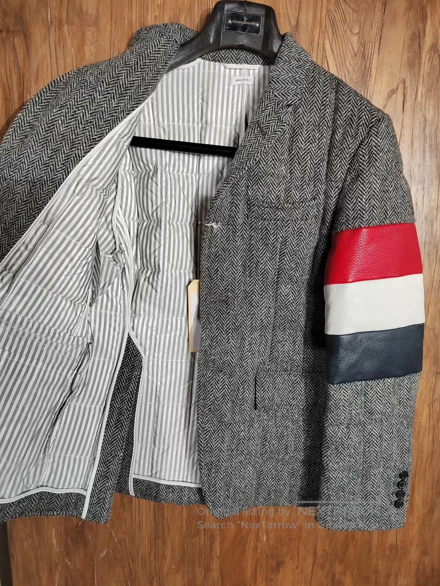 Thom Browne Thom Browne Wool Jacket with Leather Sleeves. Size US S / EU 44-46 / 1 - 3 Thumbnail