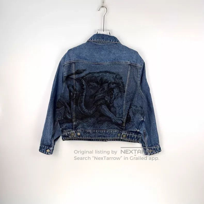 Dior Dior Washed blue embroidered bee denim jacket Size XXS / US 00 / IT 34 - 4 Thumbnail