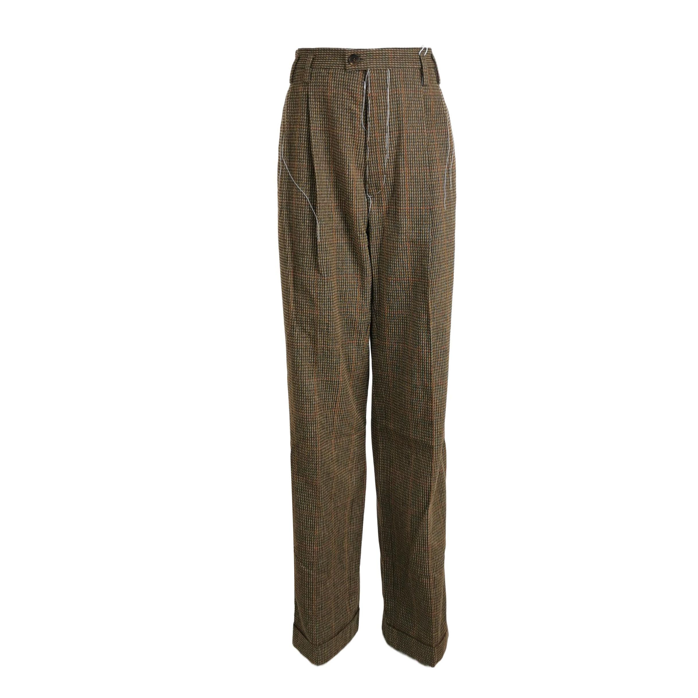 Maison Margiela Maison Margiela Brown Check Pants Size 38 Size 26" / US 2 / IT 38 - 1 Thumbnail