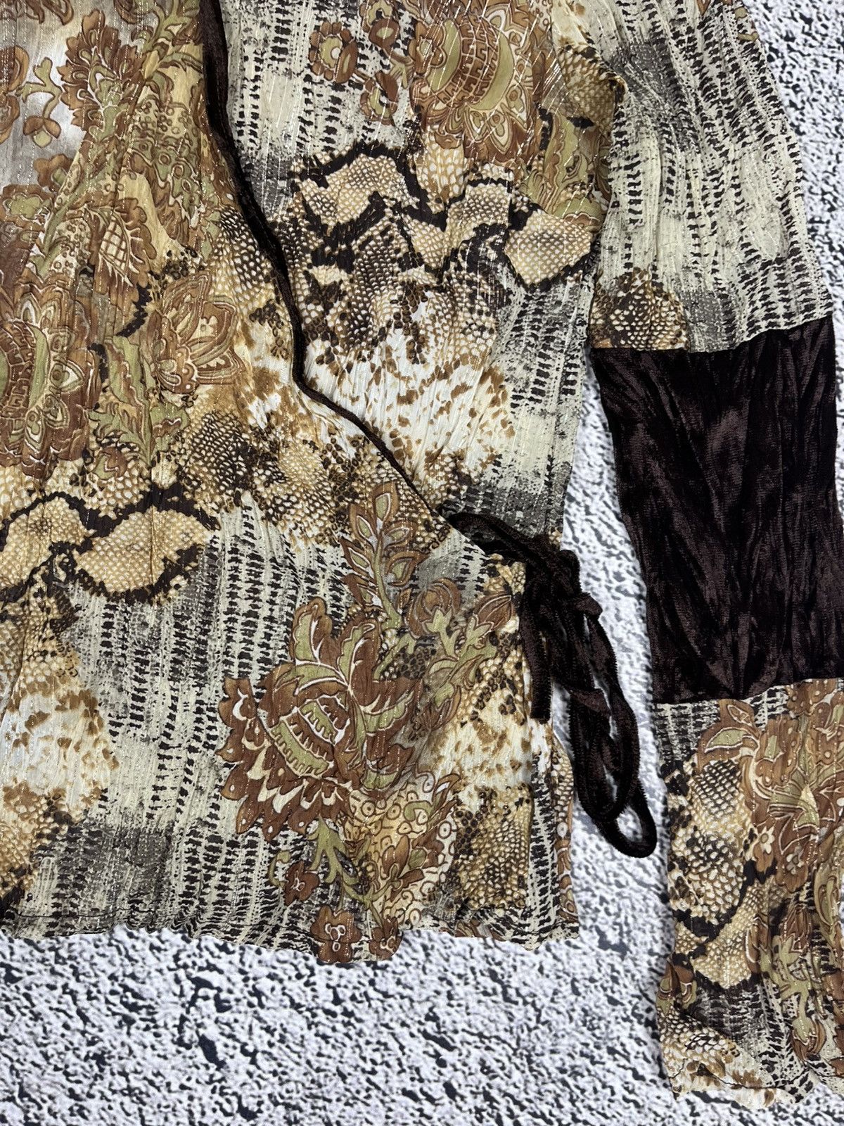 Vintage Vintage Retro Blouse Floral Cavalli Style luxury Size M / US 6-8 / IT 42-44 - 5 Thumbnail