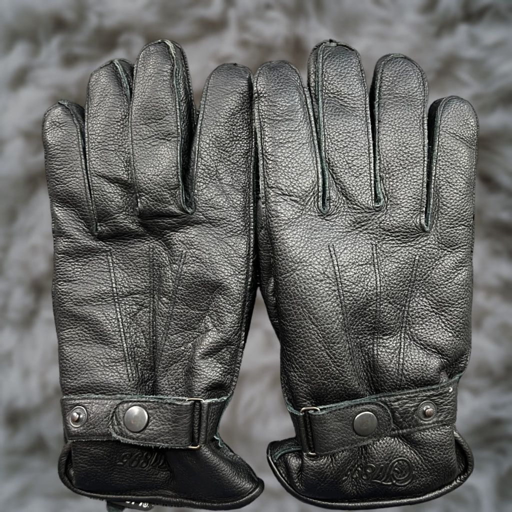 Vintage VINTAGE Real Leather Gloves Mens Size Medium Black Primaloft Lined Size ONE SIZE - 1 Thumbnail