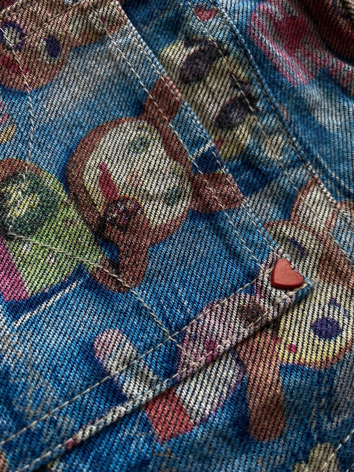 Angel Blue × Hysteric Glamour 2000s Angel Blue - LSD TV Mascots Denim Pants Size 25" / US 0 / IT 36 - 5 Thumbnail