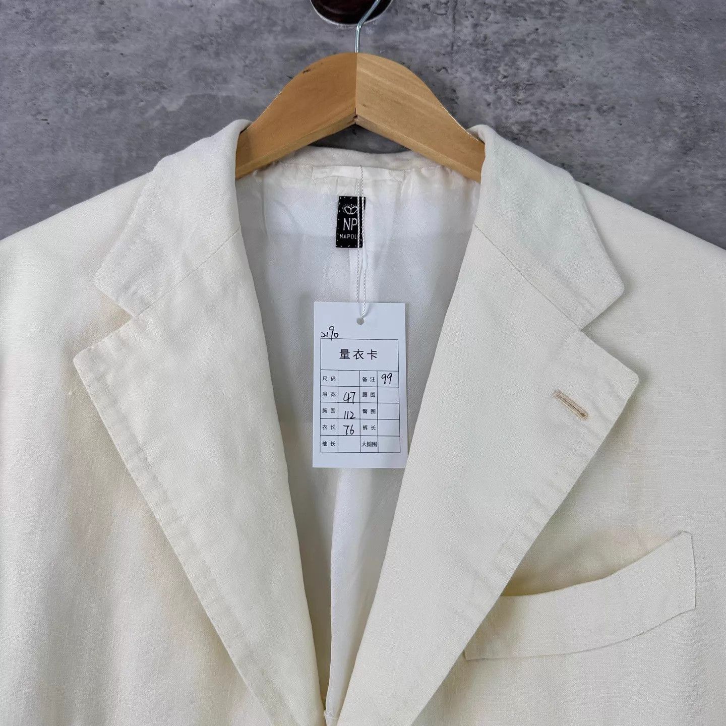 Other Sartoria Pirozzi Napoli Linen Blazer 48-50, Bespoke Size 48R - 3 Thumbnail
