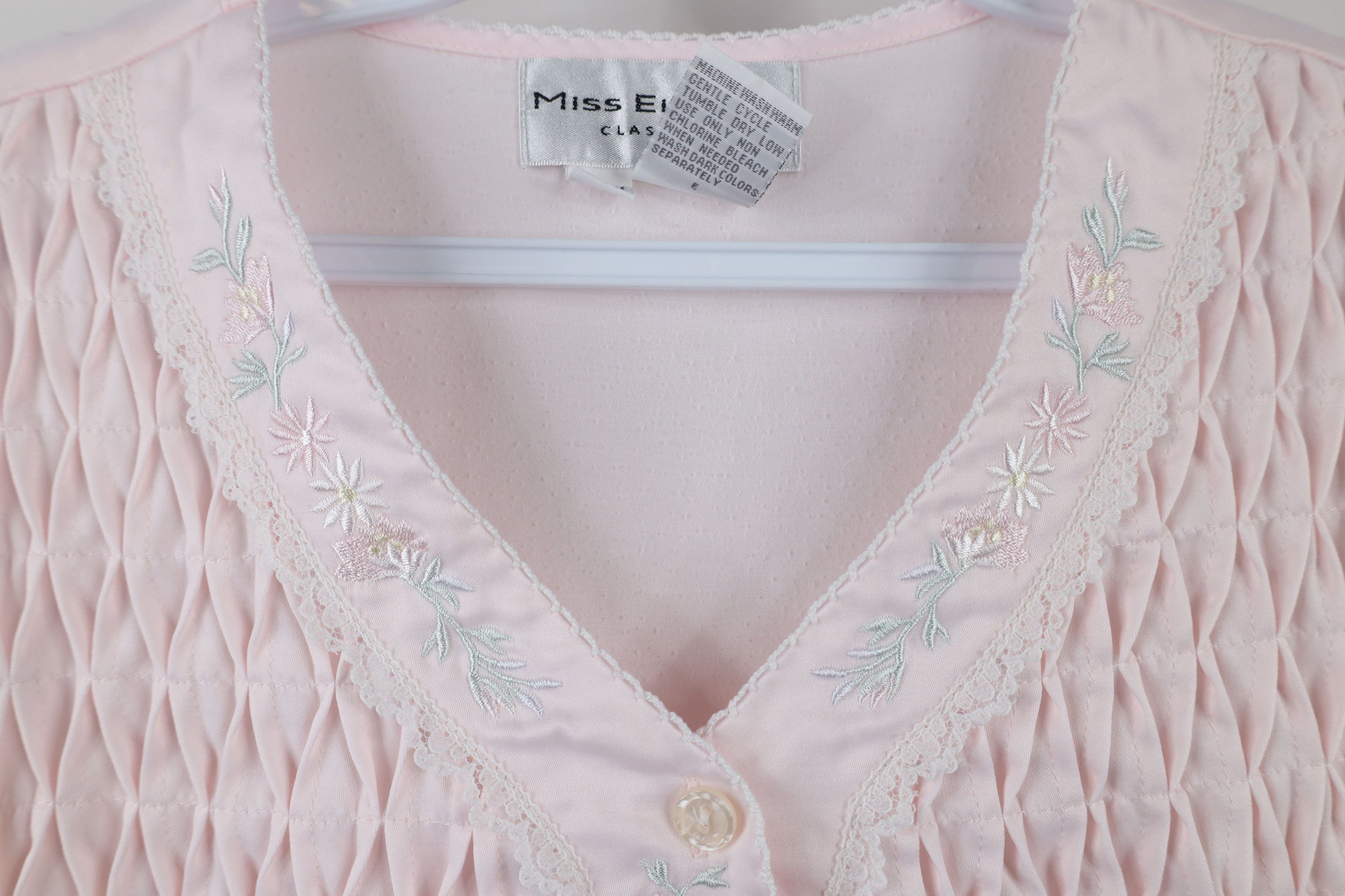 Vintage Vintage 90s Miss Elaine Ruffled Lace Night Gown Sleep Shirt Size M / US 6-8 / IT 42-44 - 6 Thumbnail