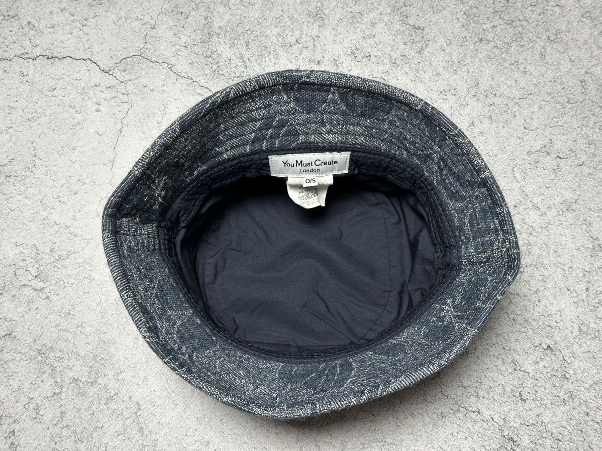 YMC YMC You Must Create London Denim Floral Bucket Hat Size ONE SIZE - 6 Thumbnail