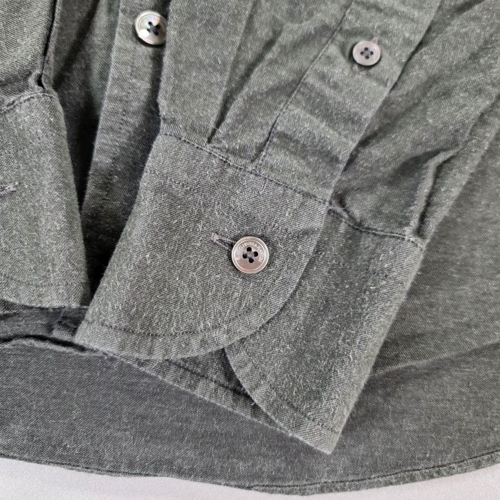 Gieves & Hawkes Gieves & Hawkes Savile Row Mens Shirt Khaki Green Small Long Sleeve Button-Down Size US S / EU 44-46 / 1 - 6 Thumbnail