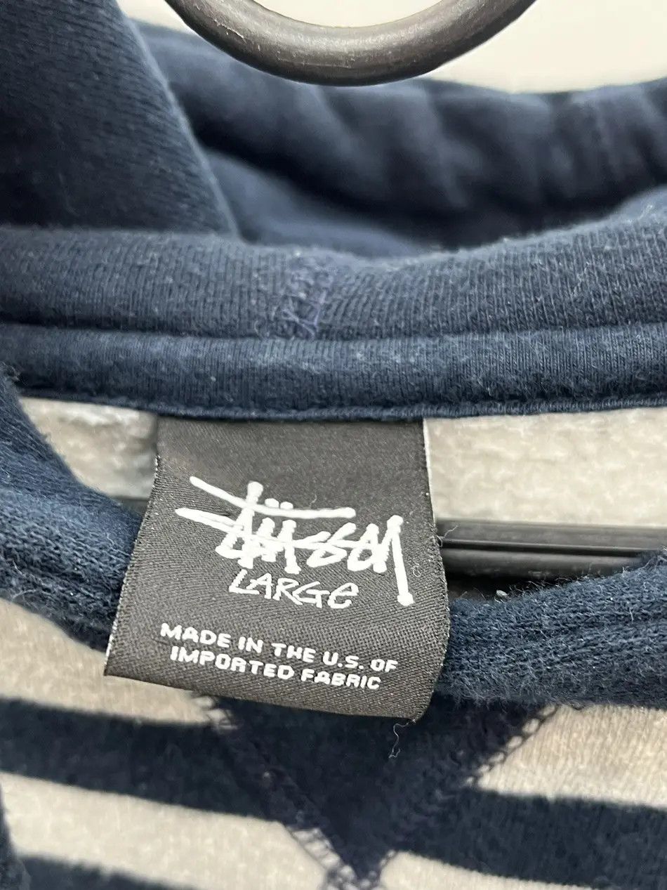 Stussy Stussy Stripped Big Logo Hoodie Size US L / EU 52-54 / 3 - 4 Thumbnail