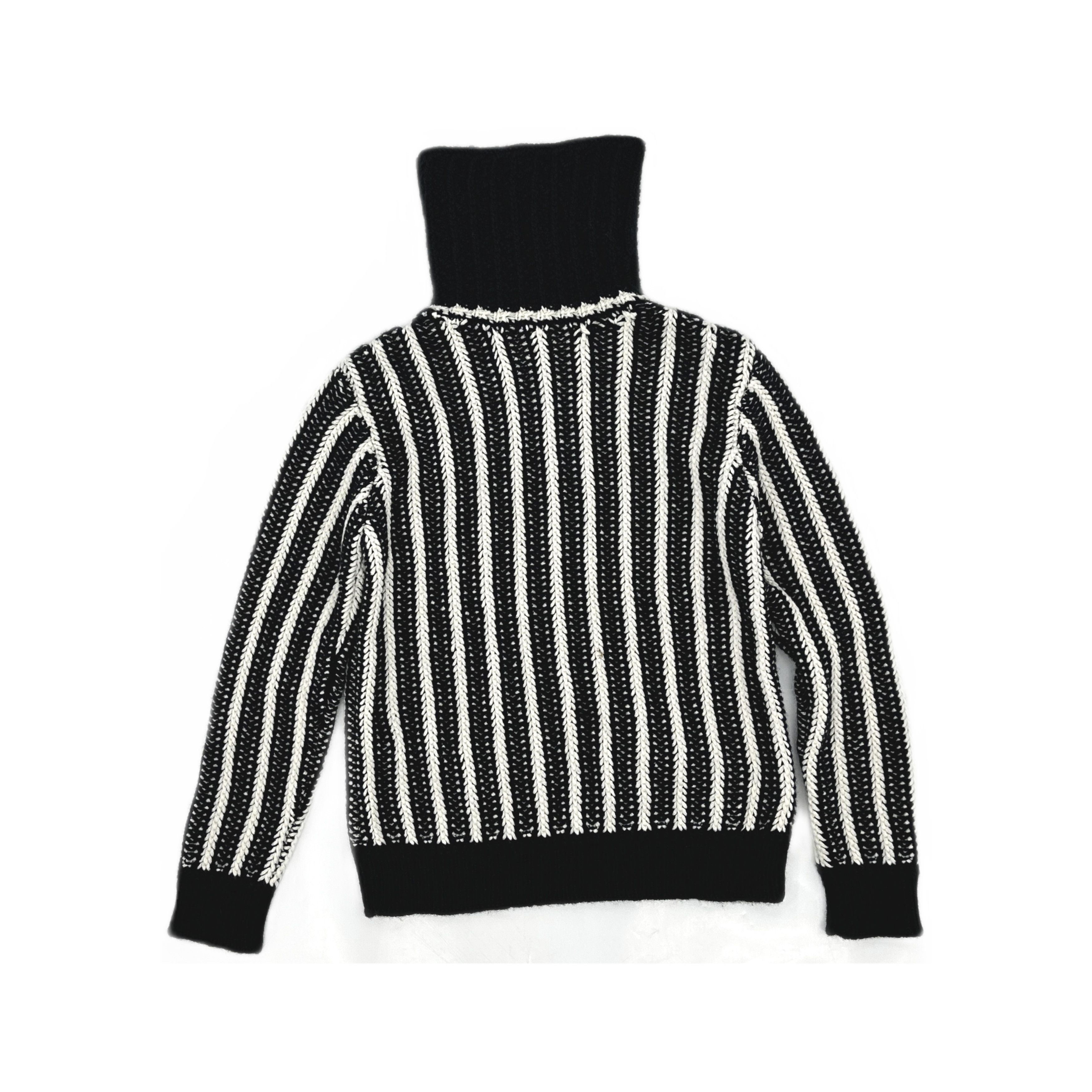 Saint Laurent Paris Saint Laurent Striped Turtleneck Sweater Size M Size US M / EU 48-50 / 2 - 1 Thumbnail
