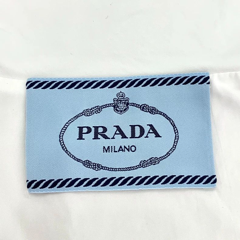 Prada Prada White triangle semi-zipper short-sleeved dress 2501-N Size XXS / US 00 / IT 34 - 6 Thumbnail