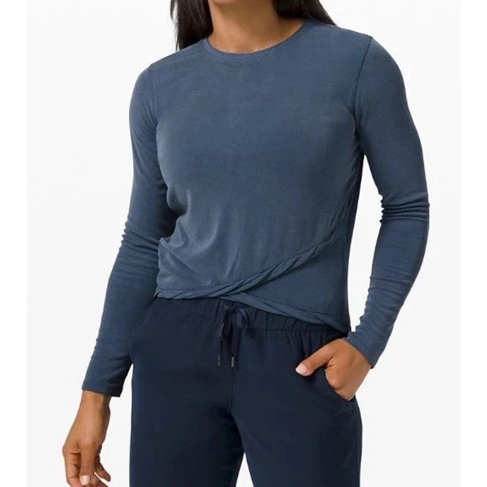 Lululemon Lululemon Do Sleeve Shirt Top Blue Size 2 A001687 Size XS / US 0-2 / IT 36-38 - 1 Thumbnail