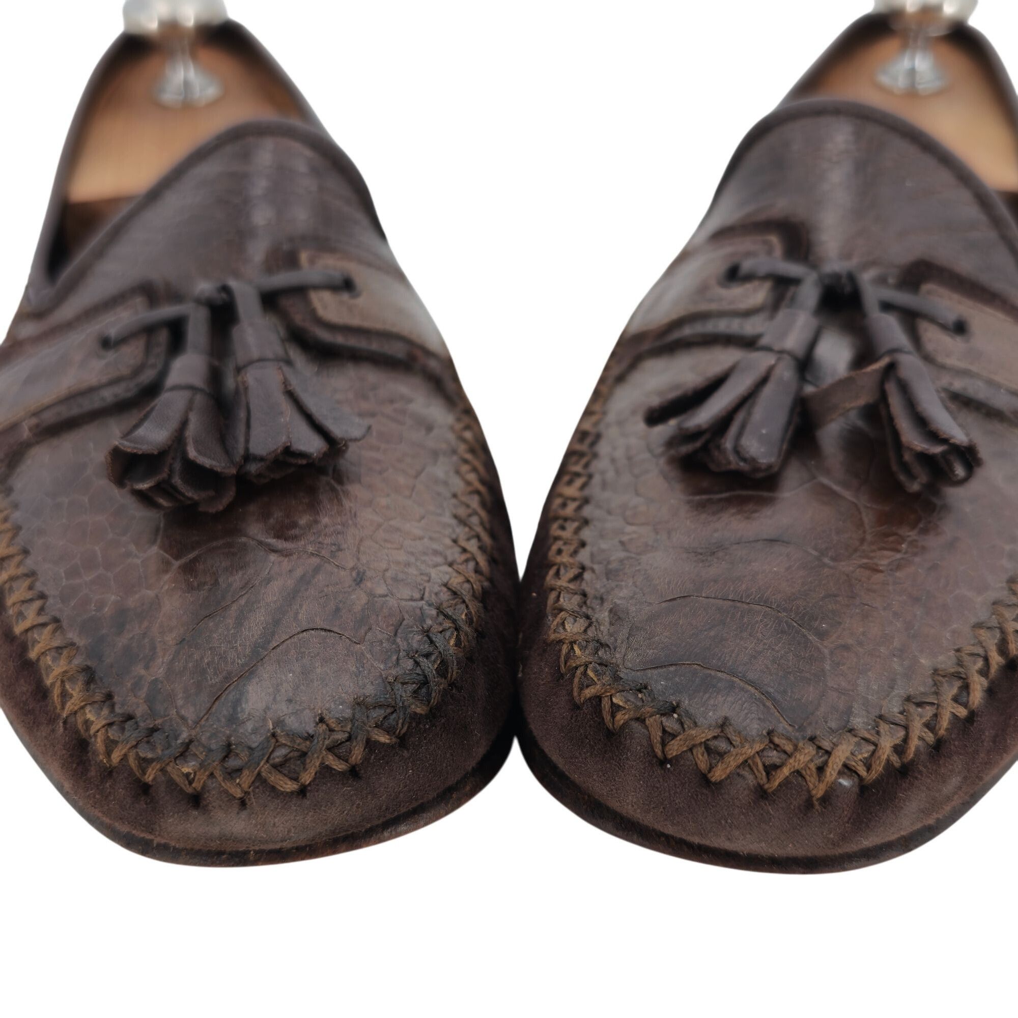 Mezlan Vintage Mezlan Exotic Ostrich Suede Dress Shoes Men's 8.5M Size US 8.5 / EU 41-42 - 9 Thumbnail
