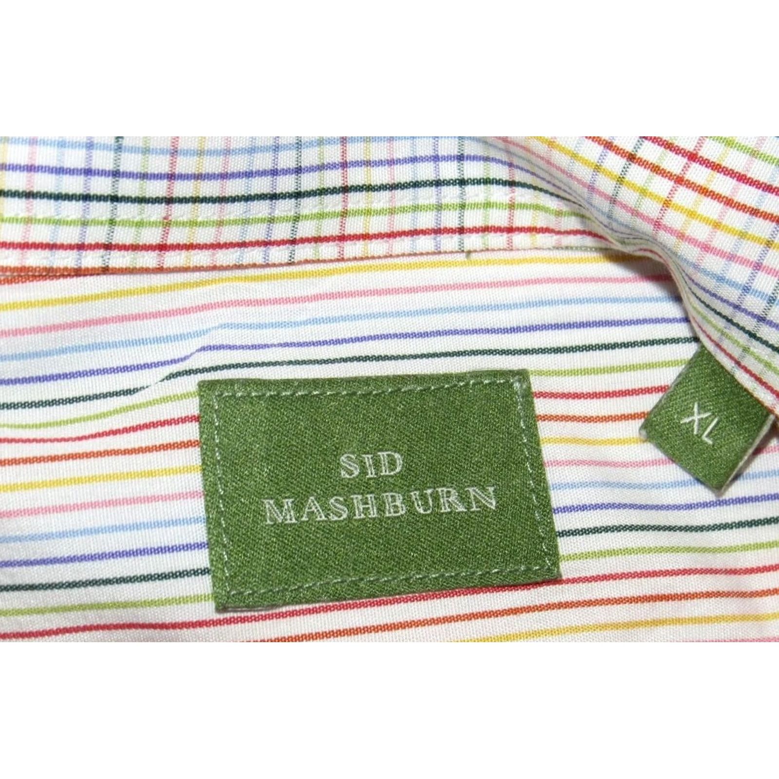 Sid Mashburn SID MASHBURN Shirt XL White Plaid & Striped Long Sleeve Button Down Mens Size US XL / EU 56 / 4 - 4 Thumbnail