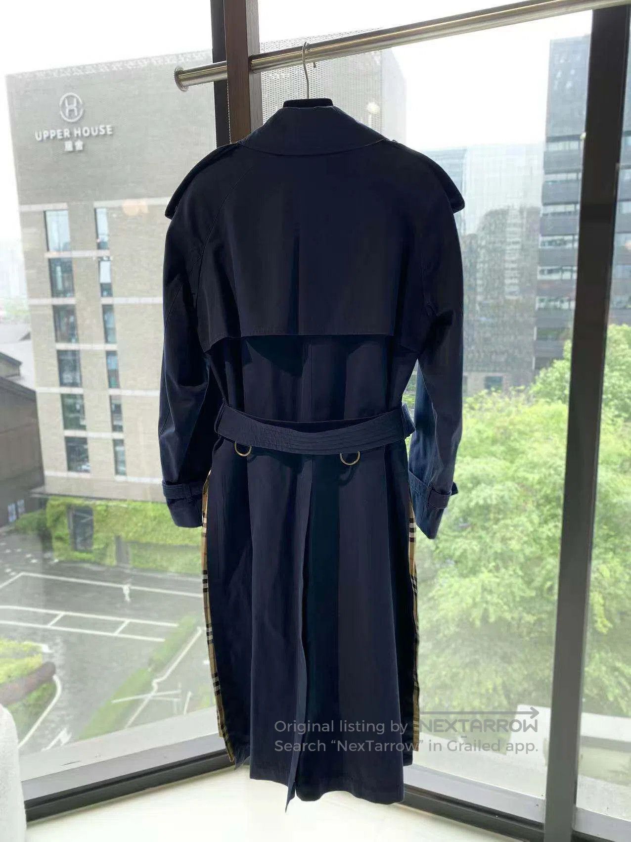 Burberry Burberry Navy plaid trench coat| Size XXS / US 00 / IT 34 - 3 Thumbnail