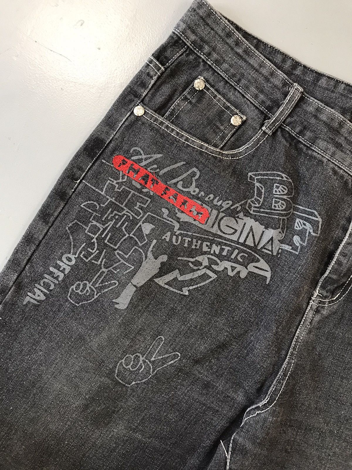 JNCO × Southpole × Vintage Rare vintage Y2K spell out embroidered denim Size US 40 / EU 56 - 7 Thumbnail
