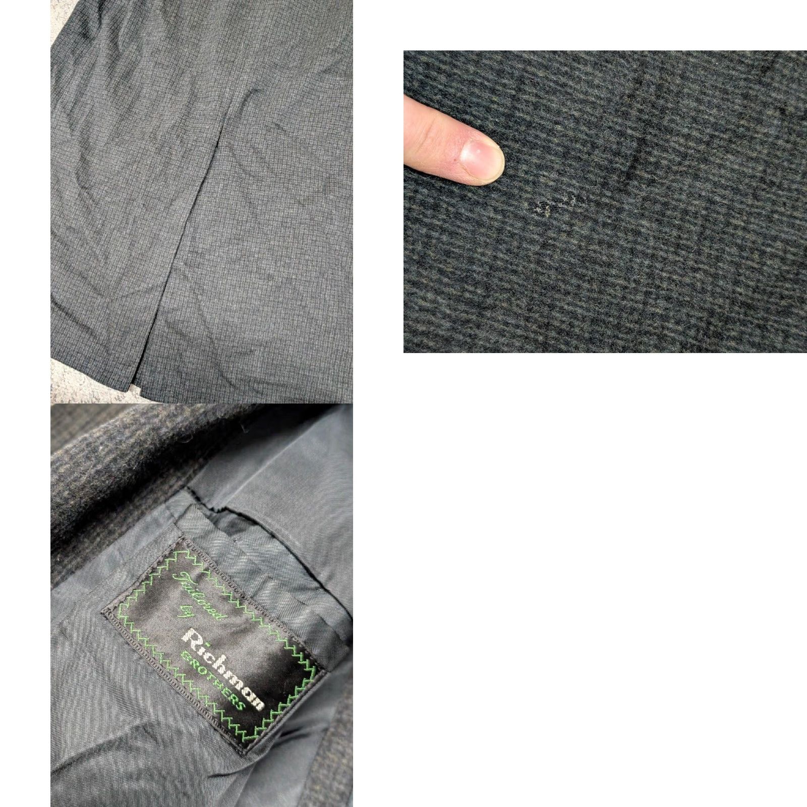 Vintage VINTAGE Richman Brothers Overcoat Shirt Mens 44 Black Plaid Wool Wool Coat 1960s 1960s overcoat check Size US L / EU 52-54 / 3 - 9 Thumbnail