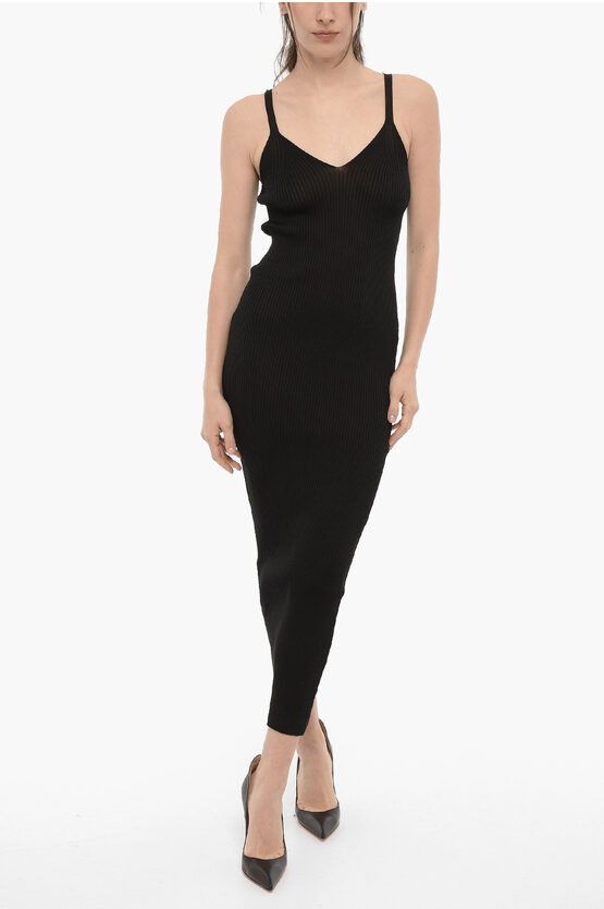 image of Our Legacy Ribbed Bodycon Maxi Dress in Black, Women's (Size Medium)