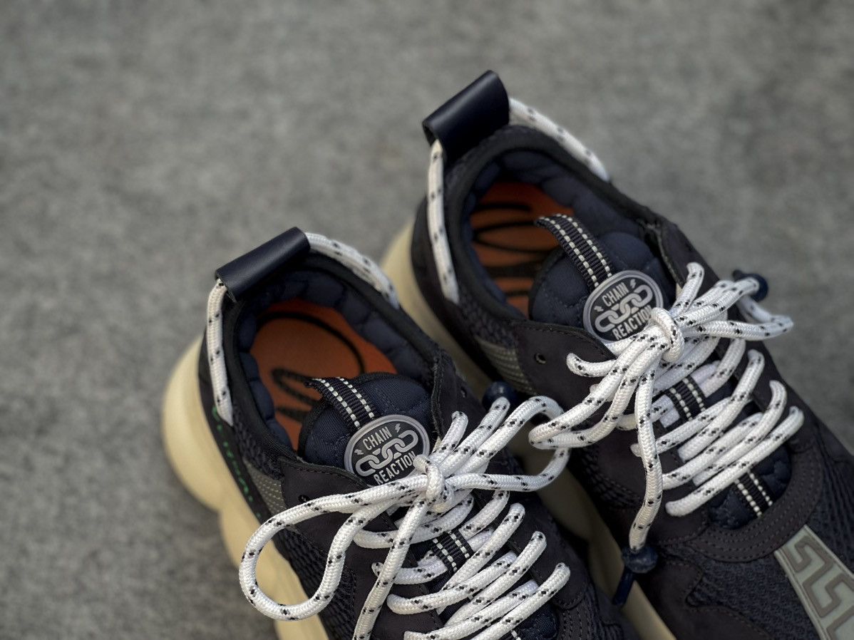 Versace Versace Chain Reaction 2 Navy Blue Sneakers Size US 7 / EU 40 - 8 Thumbnail