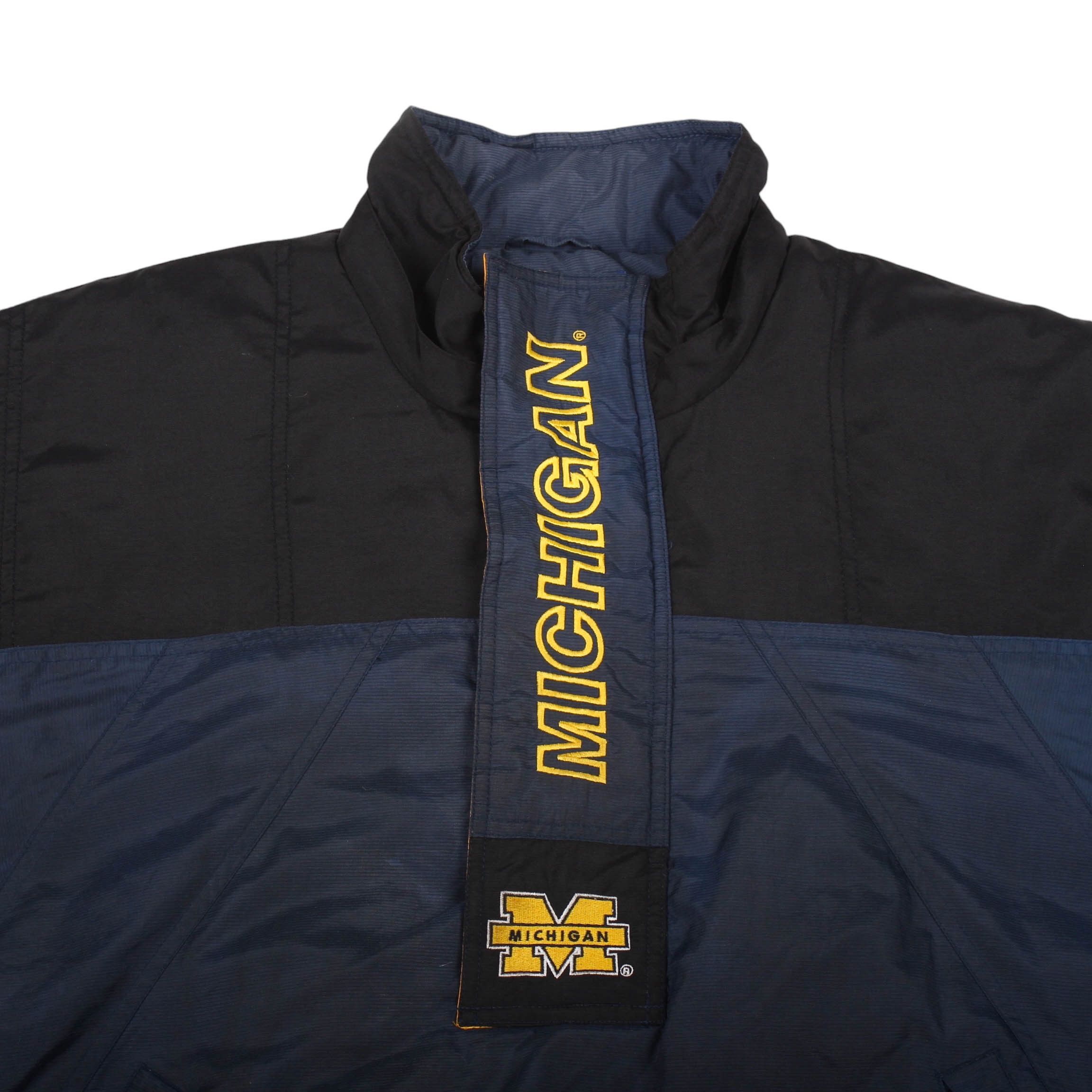 Starter Vintage Michigan Wolverines Jacket Starter 90s NCAA Pullover Size US M / EU 48-50 / 2 - 10 Thumbnail