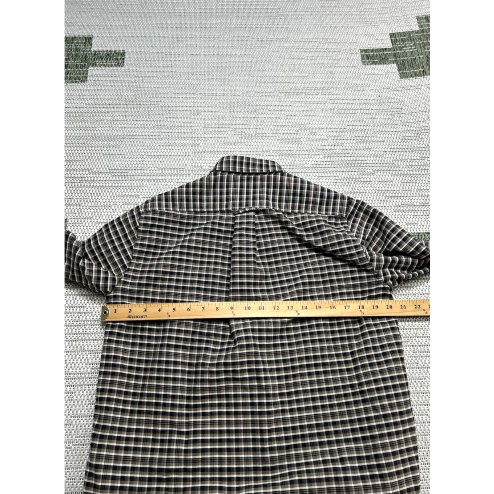 Everlane VINTAGE Everlane Shirt Womens 6 Brown Cotton Button-Up Plaid Long Sleeve Casual Spring Summer Fall Womens Size M / US 6-8 / IT 42-44 - 5 Thumbnail
