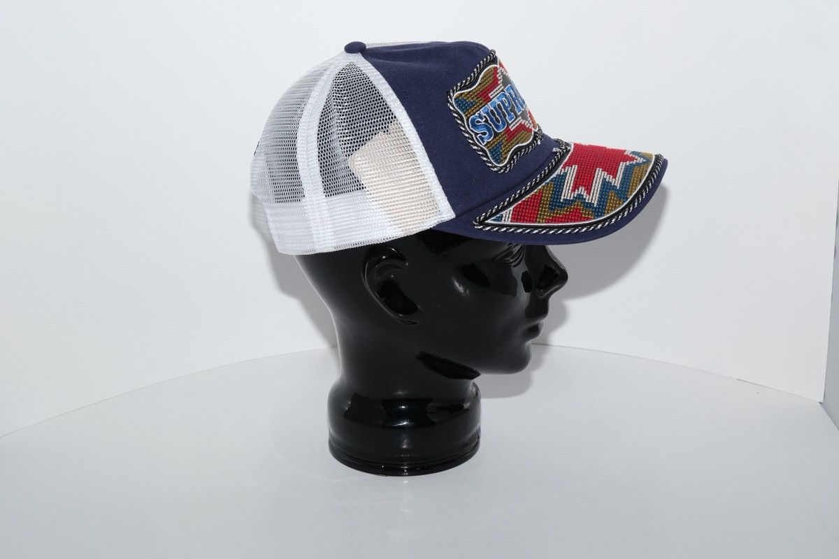 Supreme Supreme SS26 Western Embroidered Mesh 5 Panel Cap Hat Navy Size ONE SIZE - 2 Thumbnail