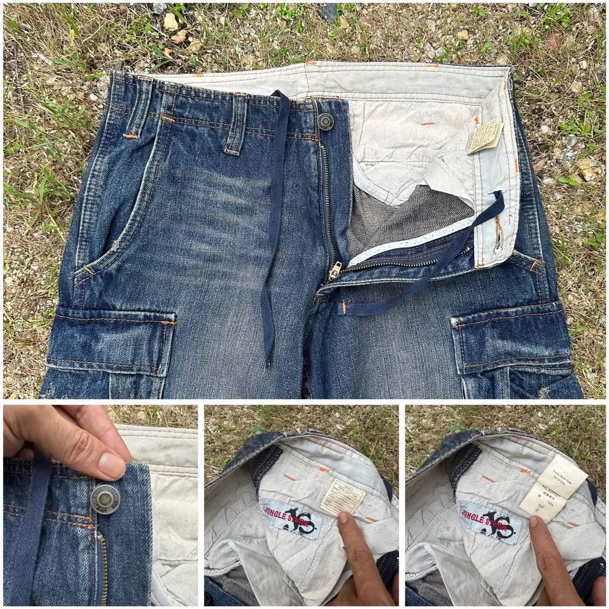 If Six Was Nine W30 L31 🔥VINTAGE JUNGLE STORM JAPAN ZIPPER LEGS DENIM CARGO Size US 30 / EU 46 - 16 Thumbnail