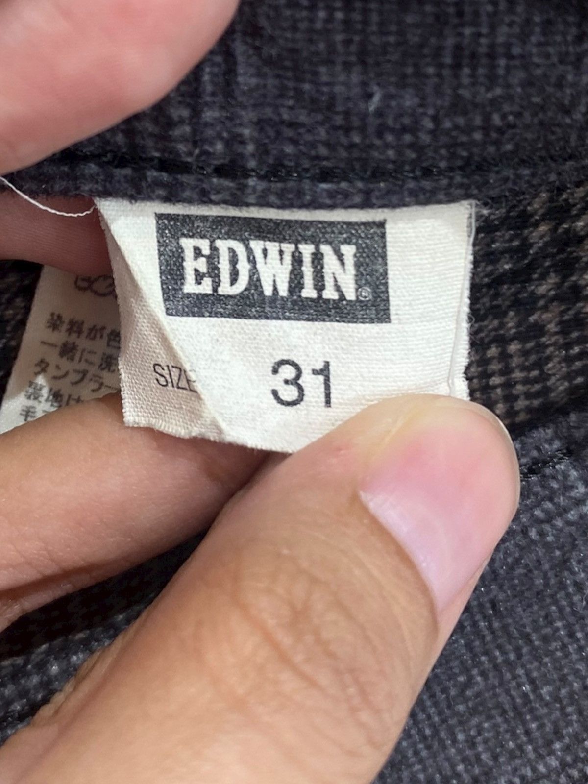 Edwin Edwin 503 Whiskers Dark Wash Style Straight Cut Jeans Size US 31 - 12 Thumbnail