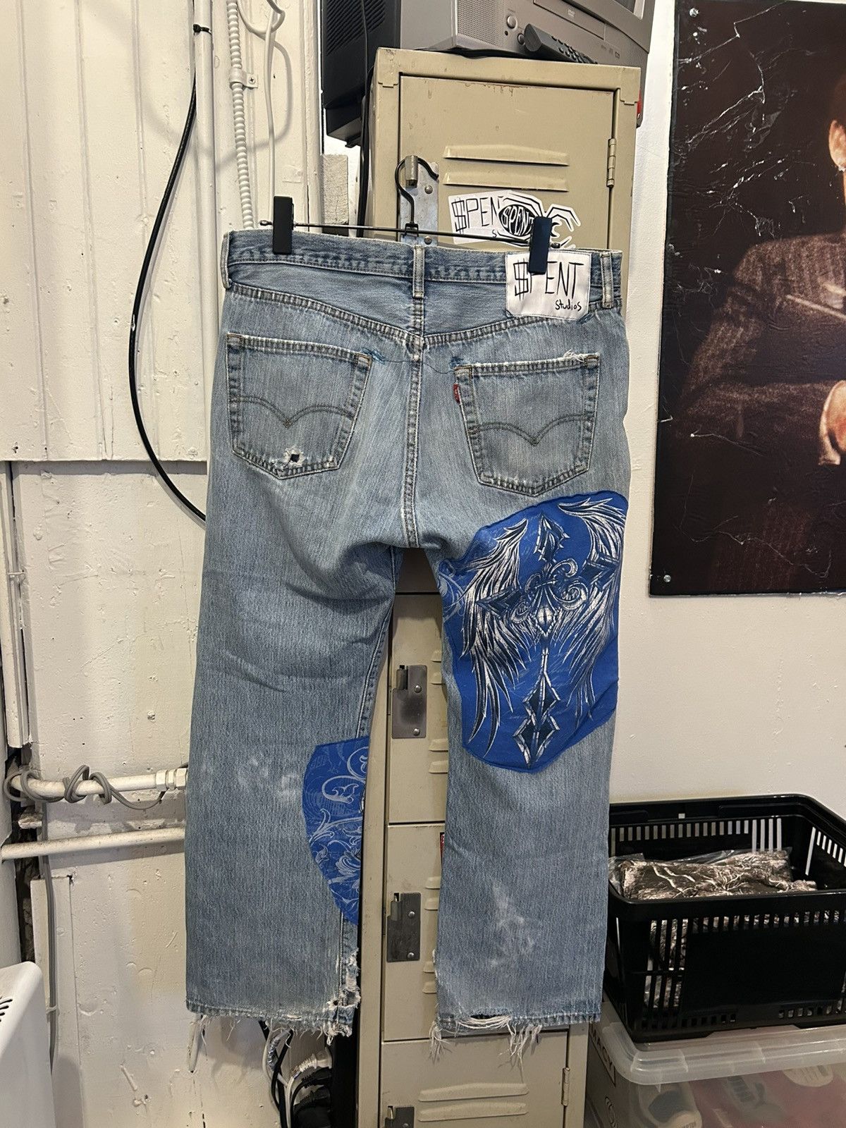Levi's Vintage Distressed Y2K patchwork jeans Size US 36 / EU 52 - 3 Thumbnail