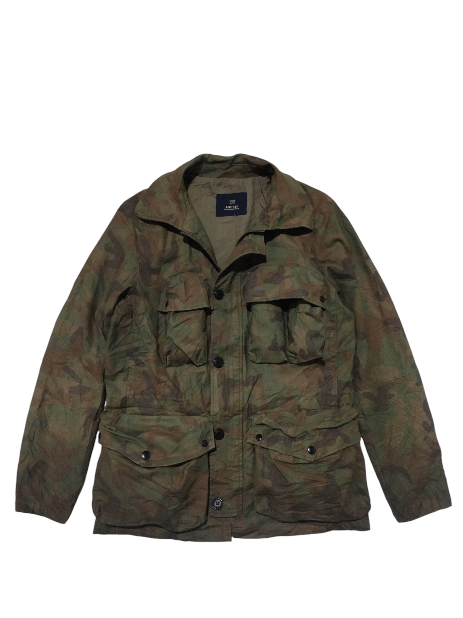 Aspesi Aspesi Amsterdam Blauw 3D Pocket Military Camo Jacket Size US M / EU 48-50 / 2 - 3 Thumbnail