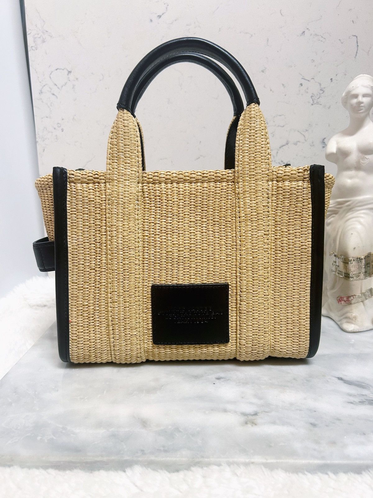 Marc Jacobs Authentic Marc Jacobs The Tote Bag Natural Woven Tote Bag Size ONE SIZE - 8 Thumbnail