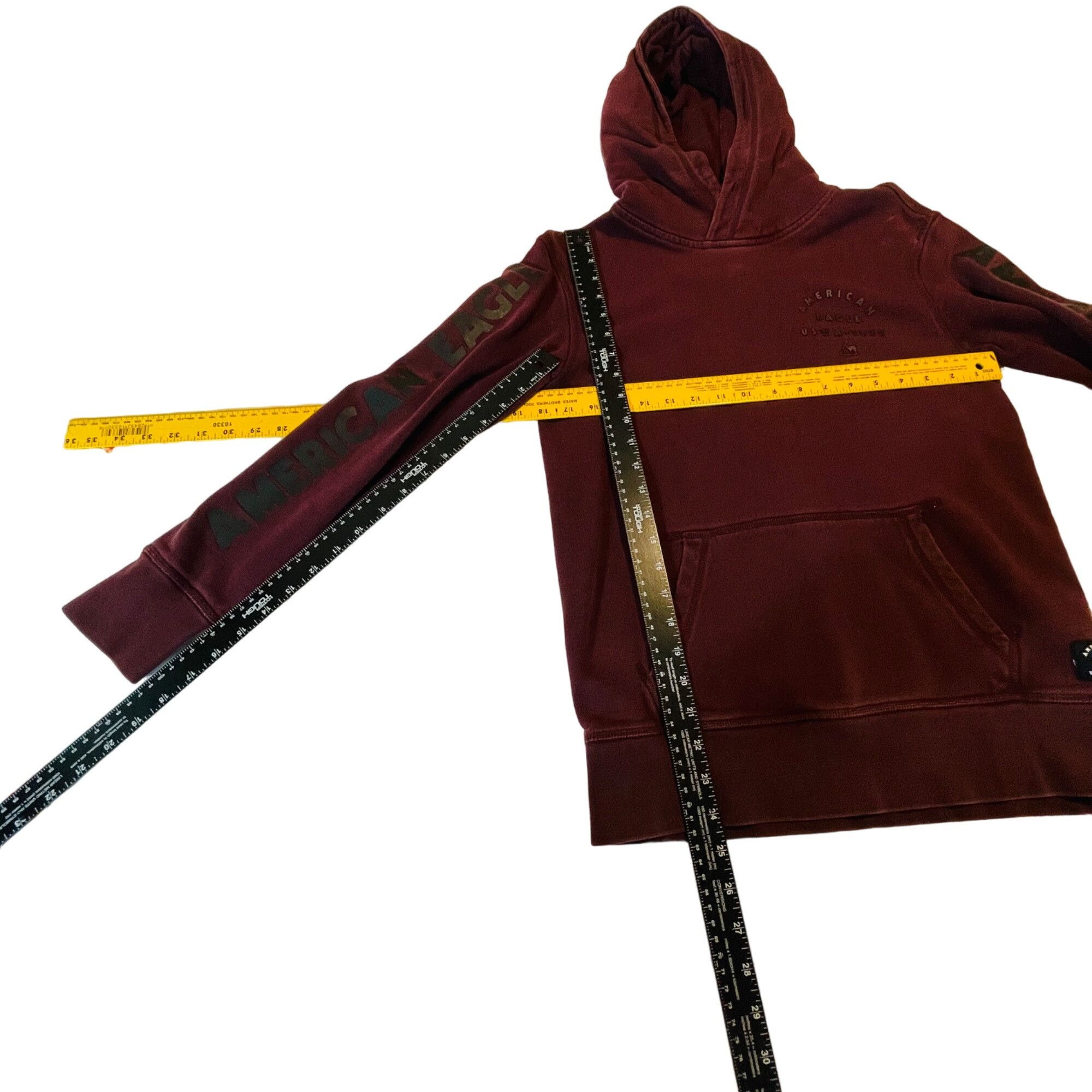 Other American Eagle Burgundy Hoodie Size Mens XS Logo Arms Size US XS / EU 42 / 0 - 14 Thumbnail