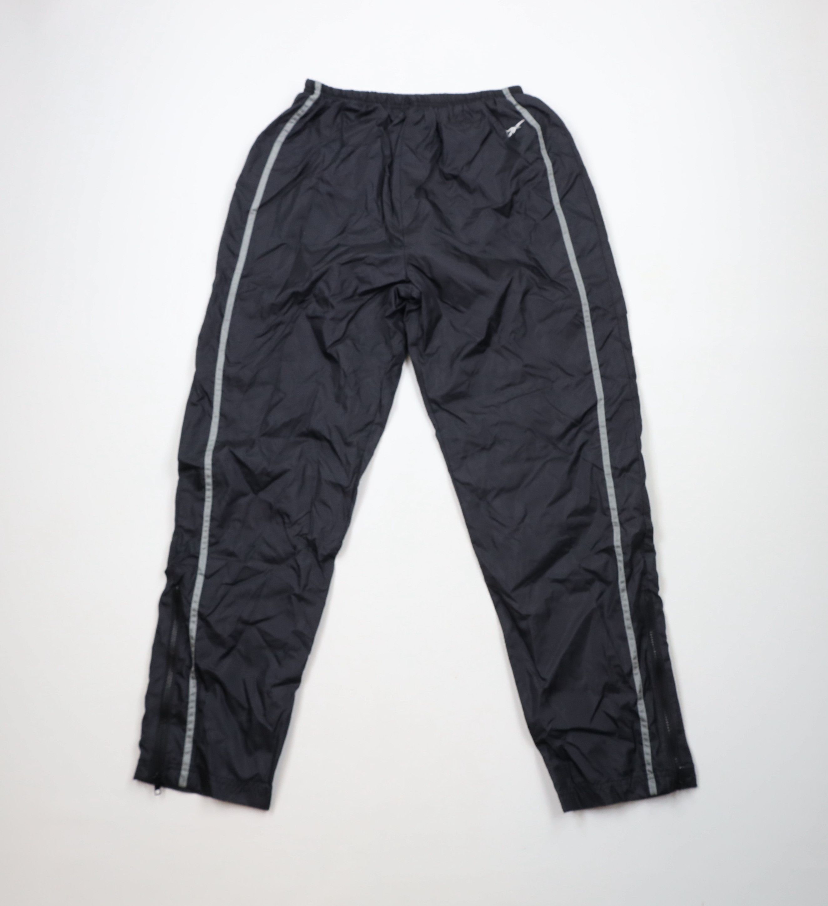 Reebok × Vintage Vintage 90s Reebok Logo Lined Nylon Windbreaker Pants Black Size US 36 / EU 52 - 1 Thumbnail