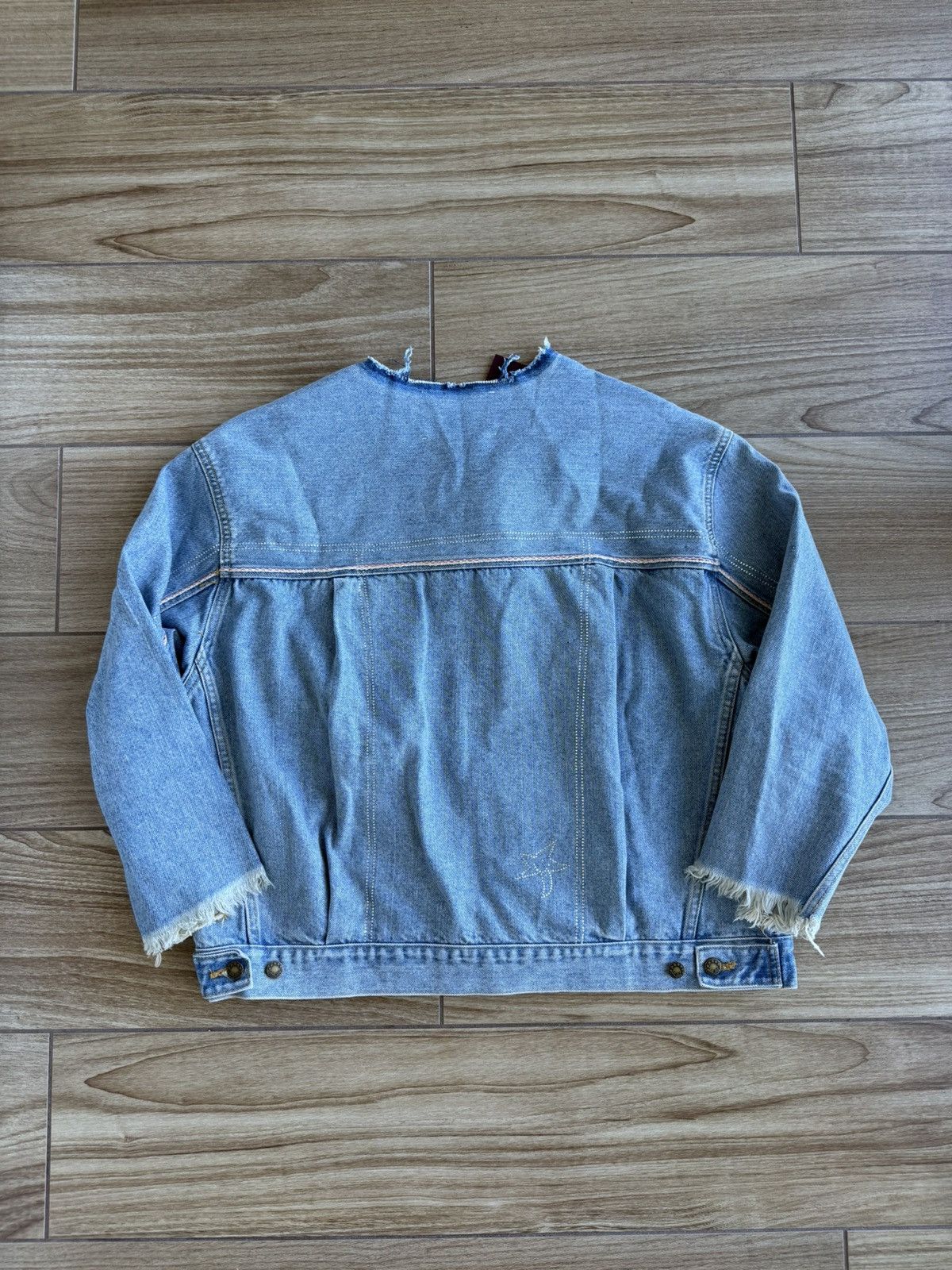 Paly Hollywood PALY Cropped Denim Jacket Light Blue Size US XXL / EU 58 / 5 - 7 Thumbnail