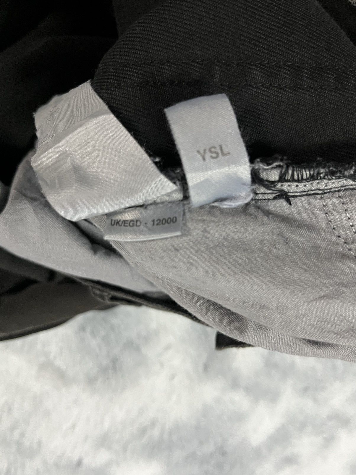 Saint Laurent Paris Vintage Saint Laurent Paris Black Sun Faded Pants Size US 30 / EU 46 - 10 Thumbnail