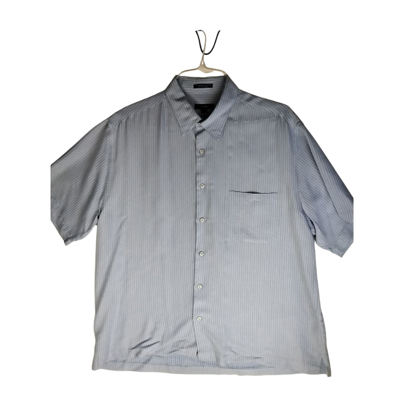Alfani Alfani short Sleeve Shirt, Blue/White Print Design XL Size US XL / EU 56 / 4 - 1 Thumbnail