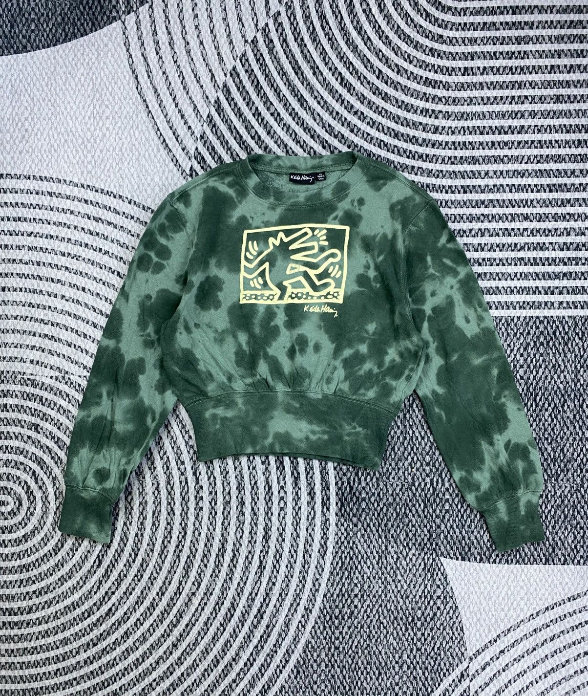 Keith Haring Keith Haring Green Tie Dye Cropped Sweatshirt Size M / US 6-8 / IT 42-44 - 1 Thumbnail